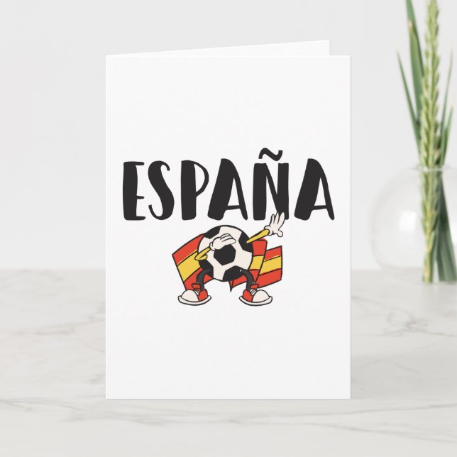 Spanien Fotboll Fläkt Shirt Flagga Kort (Framsida)