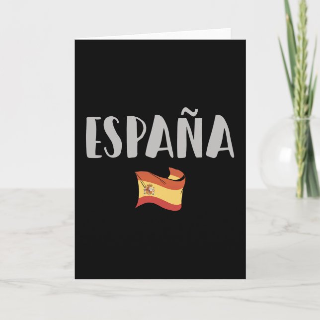 Spanien Fotboll Fläkt Shirt Flagga Kort (Framsida)