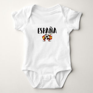 Spanien Fotboll Fläkt Shirt Flagga T