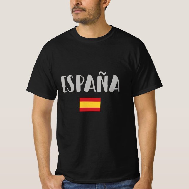 Spanien Fotboll Fläkt Shirt Flagga T (Framsida)