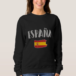 Spanien Fotboll Fläkt Shirt Flagga T Shirt
