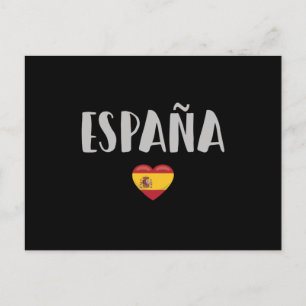 Spanien Fotboll Fläkt Shirt Flagga Vykort
