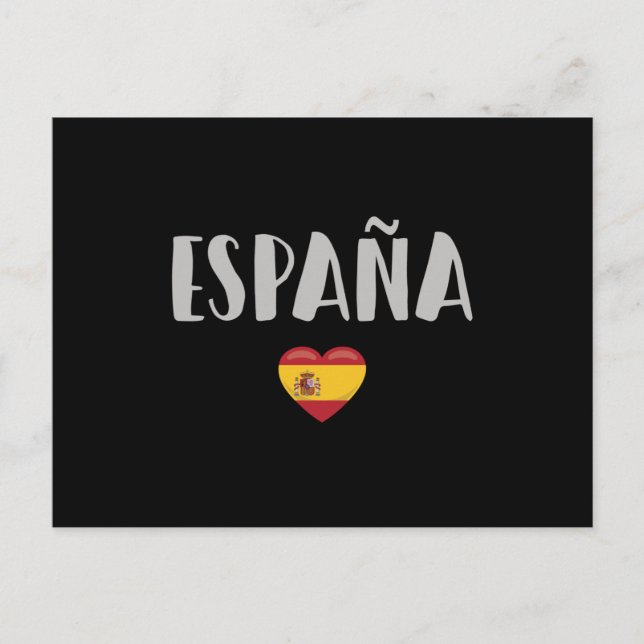 Spanien Fotboll Fläkt Shirt Flagga Vykort (Framsida)