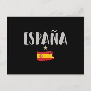 Spanien Fotboll Fläkt Shirt Flagga Vykort