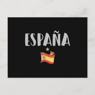 Spanien Fotboll Fläkt Shirt Flagga Vykort