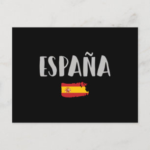 Spanien Fotboll Fläkt Shirt Flagga Vykort