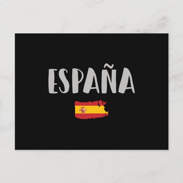 Spanien Fotboll Fläkt Shirt Flagga Vykort (Framsida)