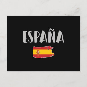 Spanien Fotboll Fläkt Shirt Flagga Vykort