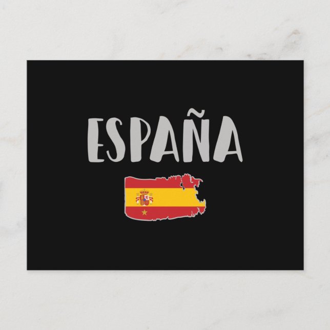 Spanien Fotboll Fläkt Shirt Flagga Vykort (Framsida)