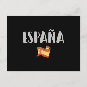 Spanien Fotboll Fläkt Shirt Flagga Vykort