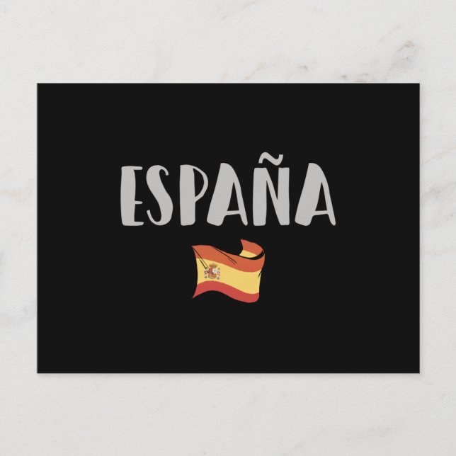Spanien Fotboll Fläkt Shirt Flagga Vykort (Framsida)