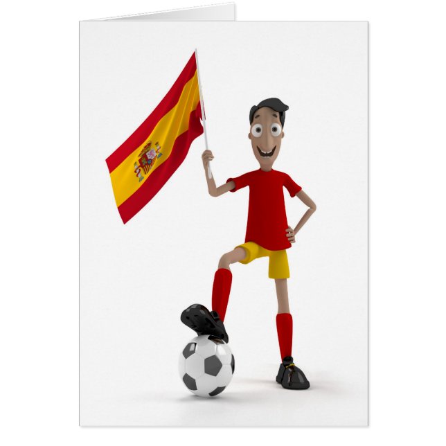 Spanien fotboll hälsningskort (Framsidan)