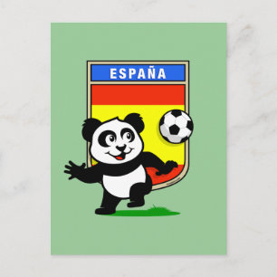Spanien fotbollPanda Vykort