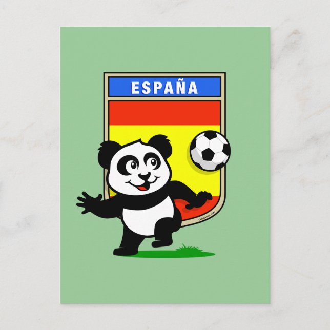 Spanien fotbollPanda Vykort (Framsida)