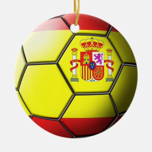 Spanien fotbollprydnad julgransprydnad keramik (Framsidan)