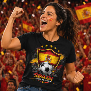 Spanien Fotbollsfan La Roja Fotboll Världscupen Fu T Shirt
