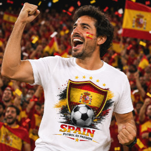 Spanien Fotbollsfan La Roja Fotboll Världscupen Fu T Shirt