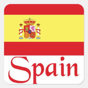 Spanien Fyrkantigt Klistermärke