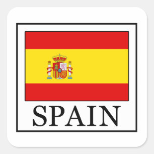 Spanien Fyrkantigt Klistermärke