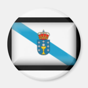 Spanien Galicia flagga Magnet