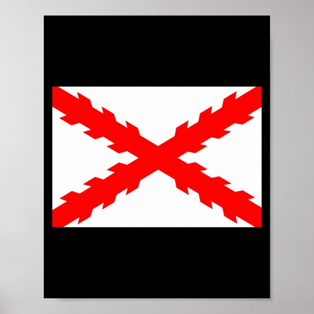 Spanien Gammal Flagga Ny Spansk Illustration Poster (Framsidan)