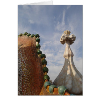 Spanien Gaudi arkitektur Hälsningskort
