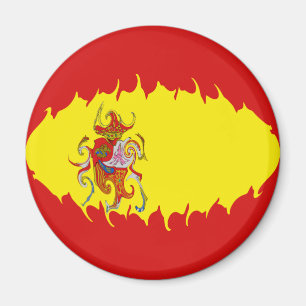 Spanien Gnarly flagga Magnet