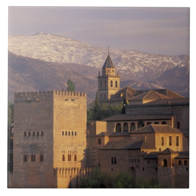 Spanien, Granada, Andalusien, Alhambra, 2 Kakelplatta (Framsidan)