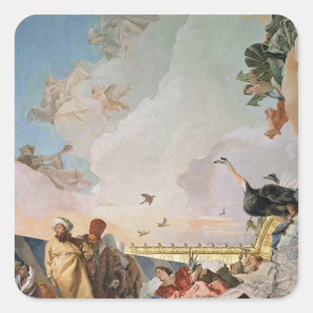 Spanien III Fyrkantigt Klistermärke (Framsida)