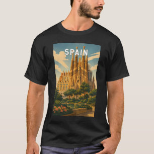 Spanien Illustration Resa Konst Vintage T Shirt