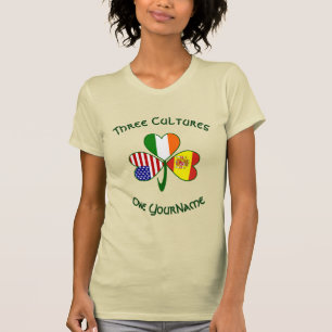 Spanien Irland USA Shamrock Personlig Kvinnors  T Shirt