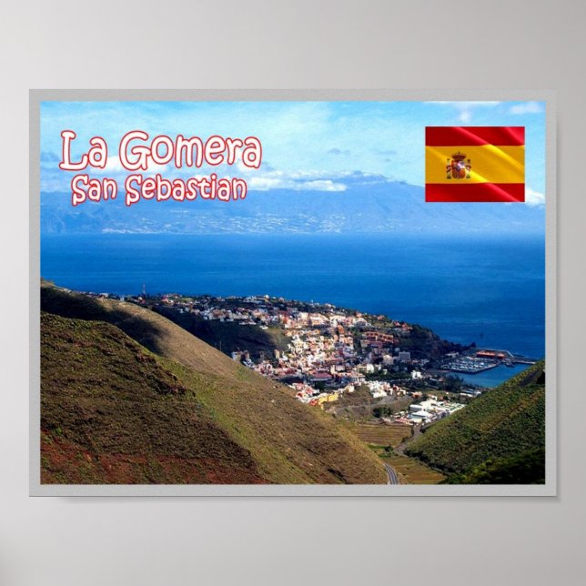 Spanien - Kanarieöarna - La Gomera - Poster (Framsidan)