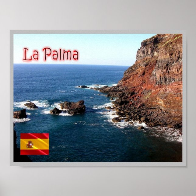 Spanien - Kanarieöarna - La Palma - Poster (Framsidan)