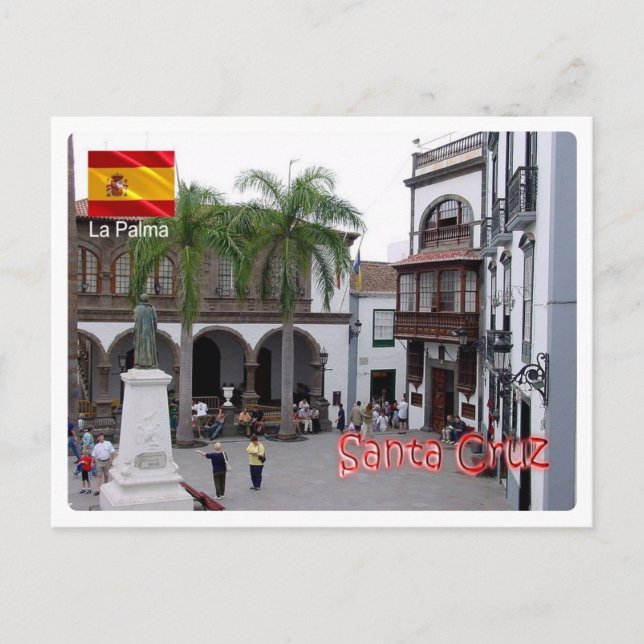 Spanien - Kanarieöarna - La Palma - Santa Cruz - Vykort (Framsida)