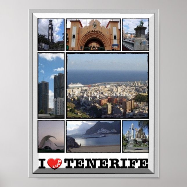 Spanien - Kanarieöarna - Teneriffa - I Kärlek - Poster (Framsidan)