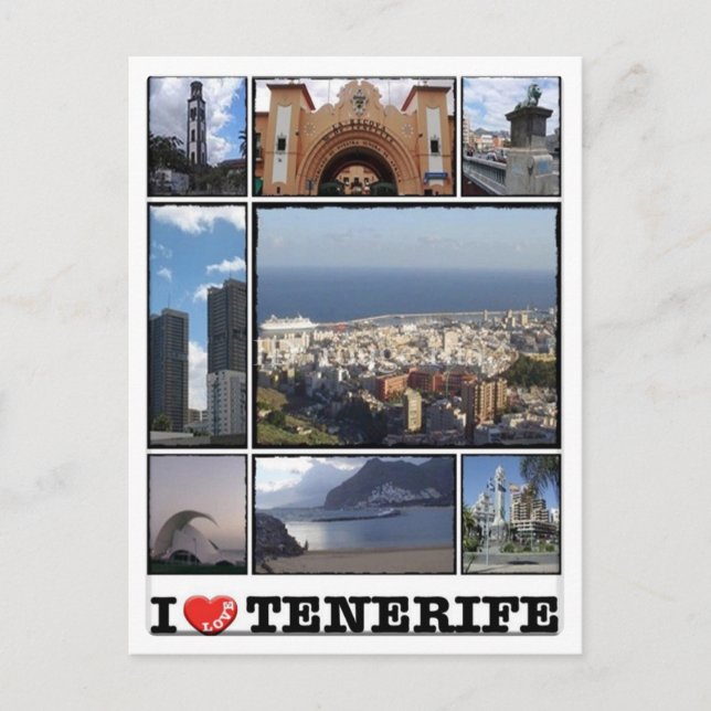 Spanien - Kanarieöarna - Teneriffa - I Kärlek - Vykort (Framsida)