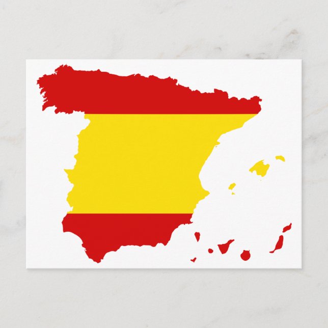 SPANIEN KARTA VYKORT (Framsida)