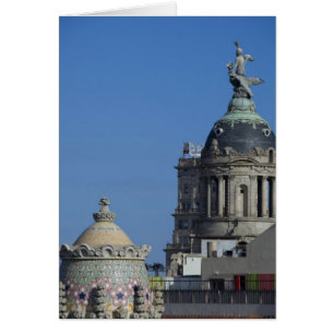 Spanien, Katalonien, Barcelona. Barcelona tak 2 Hälsningskort