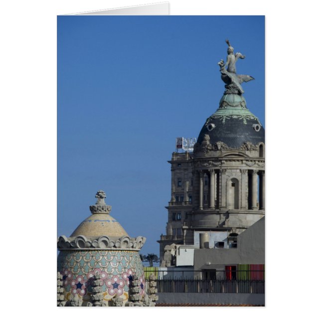 Spanien, Katalonien, Barcelona. Barcelona tak 2 Hälsningskort (Framsidan)