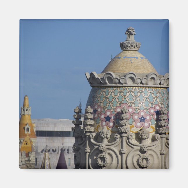Spanien, Katalonien, Barcelona. Barcelona tak Magnet (Framsidan)