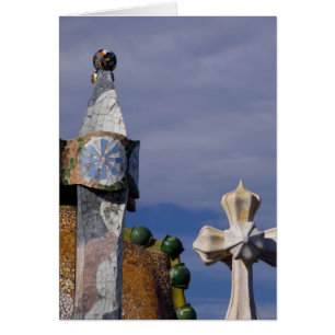 Spanien, Katalonien, Barcelona. Casa Batlló (1906) Hälsningskort