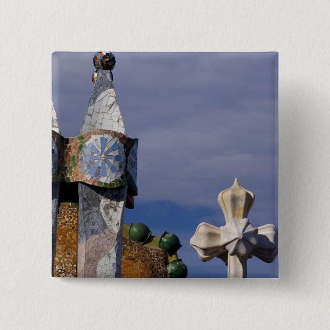 Spanien, Katalonien, Barcelona. Casa Batllo (1906) Knapp (Framsida)