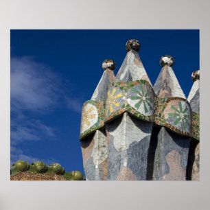 Spanien, Katalonien, Barcelona. Casa Batllo (1906) Poster