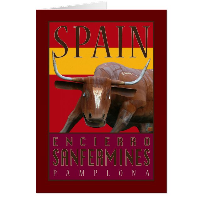 Spanien-Kort Hälsningskort (Framsidan)