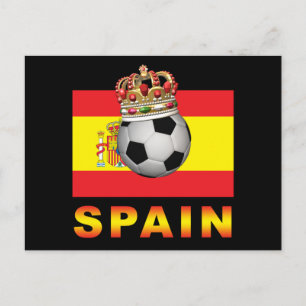 Spanien Kung i fotboll Vykort