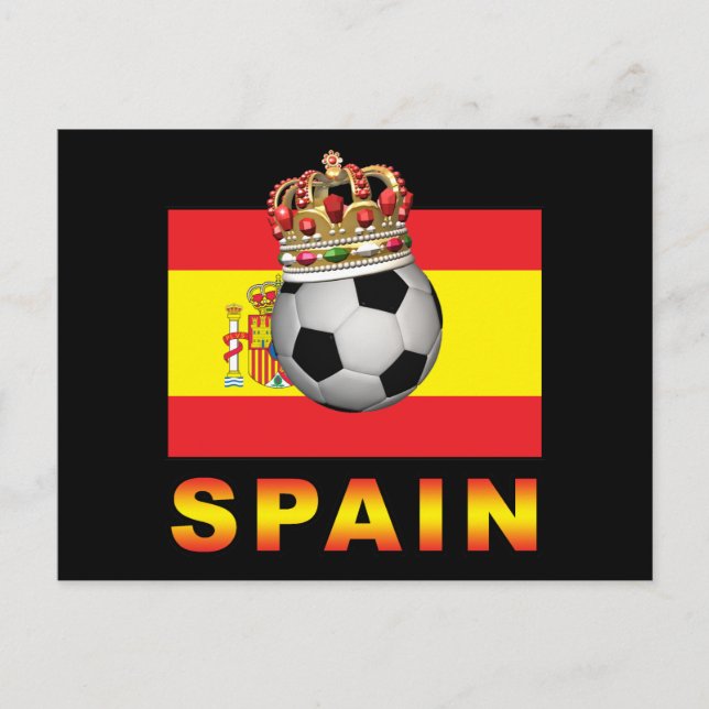 Spanien Kung i fotboll Vykort (Framsida)