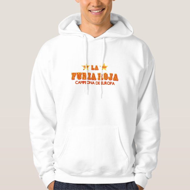 Spanien La Furia Roja Campeona de Europa Hoodie (Framsida)
