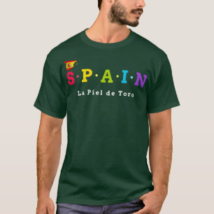 Spanien La Piel de Toro, Flagga på tjurskalet T Shirt