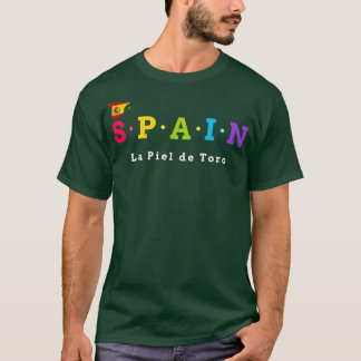 Spanien La Piel de Toro, Flagga på tjurskalet T Shirt