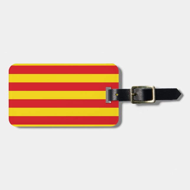 Spanien: La Senyera Catalonia Bagagebricka (Horisontell Framsida)